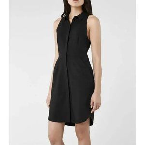 ALLSAINTS Mel Shirt Dress in Black Italian Wool Blend UK8 / US4